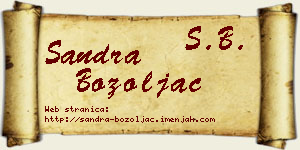 Sandra Bozoljac vizit kartica